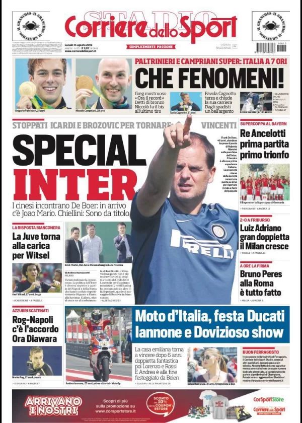 Le prime pagine di oggi: L’Inter vuole il titolo, la Juve pronta a prendere un top player