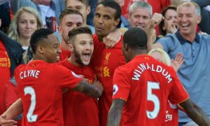 La festa di Lallana dopo il gol