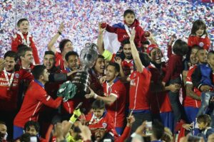 I grandi festeggiamenti per la vittoria in Copa América