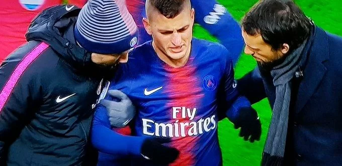 Tegola per il PSG, infortunio per Verratti: si teme un lungo stop!