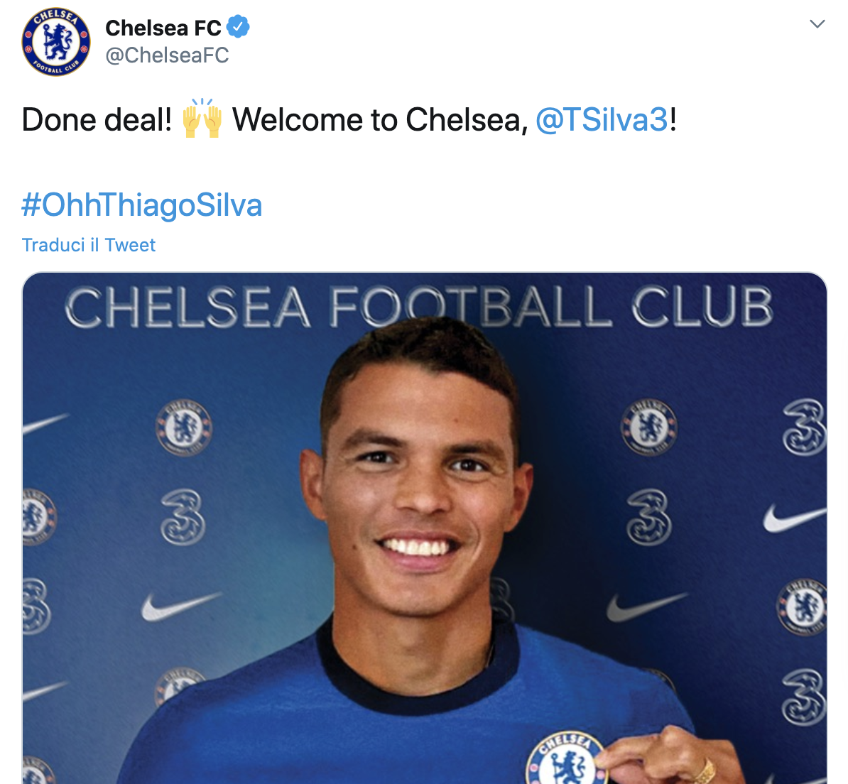 UFFICIALE Thiago Silva-Chelsea