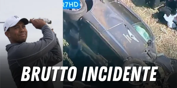 Auto capovolta, brutto incidente per Tiger Woods: è ferito!