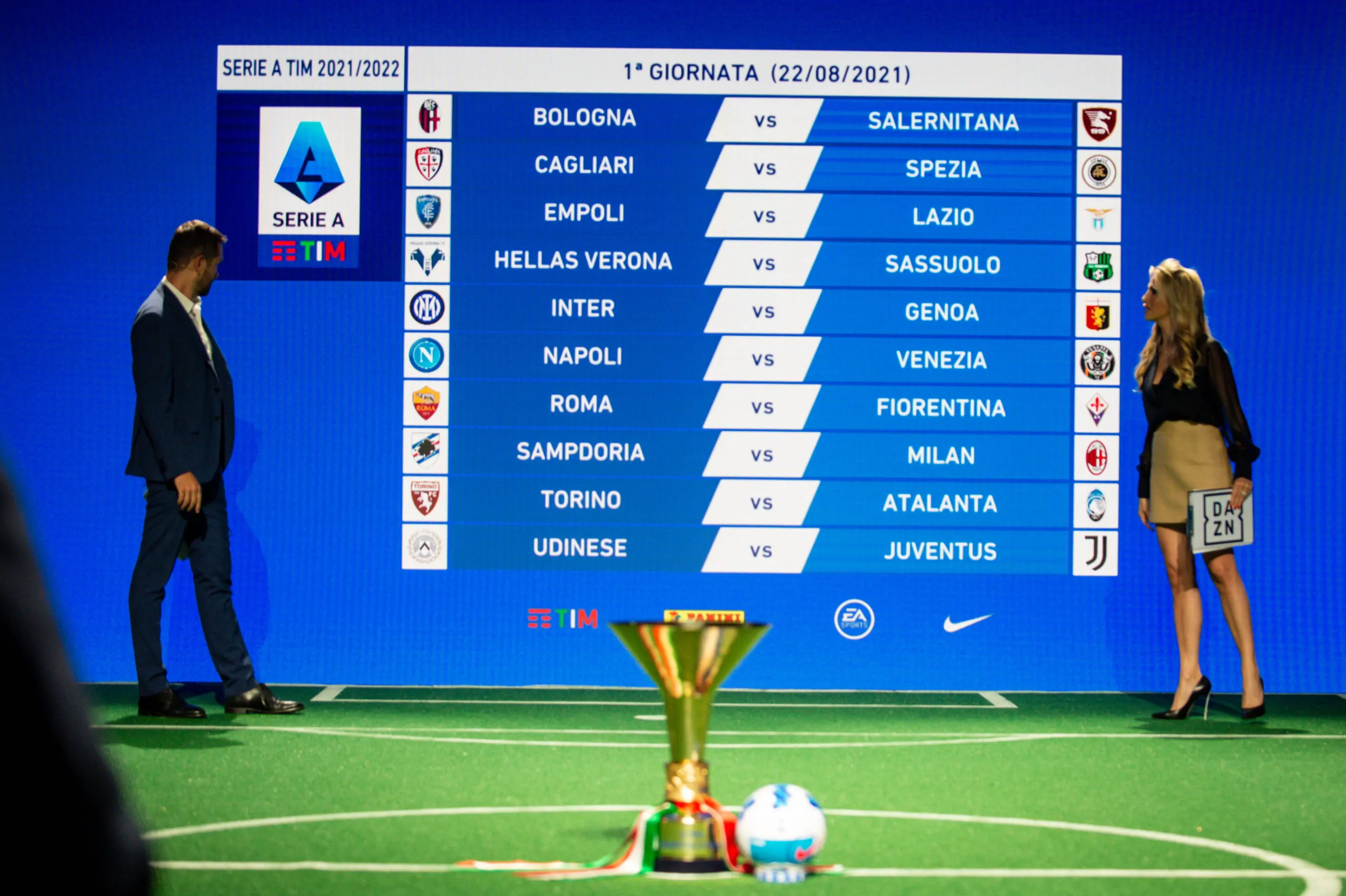 Calendario Serie A: definiti gli anticipi e posticipi della prima e seconda giornata. Subito in campo i campioni d’Italia