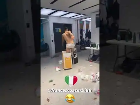 VIDEO | Delirio negli spogliatoi dell’Italia dopo Italia Inghilterra 🤩