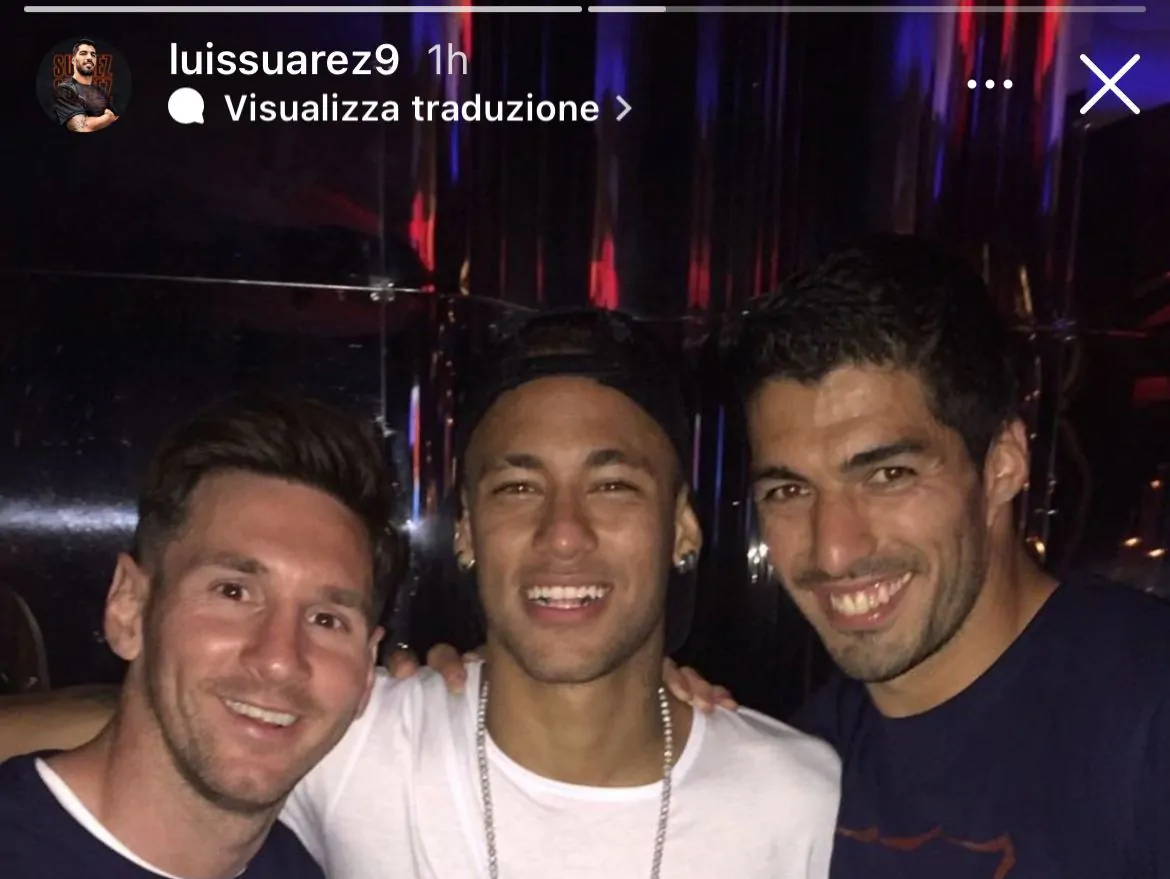 Psg, fischi a Messi e Neymar: arriva il messaggio social di Suarez!
