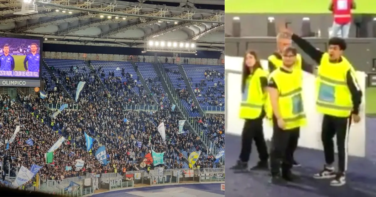 Vergogna all’Olimpico: cori razzisti dei tifosi laziali nei confronti di uno steward! (VIDEO)