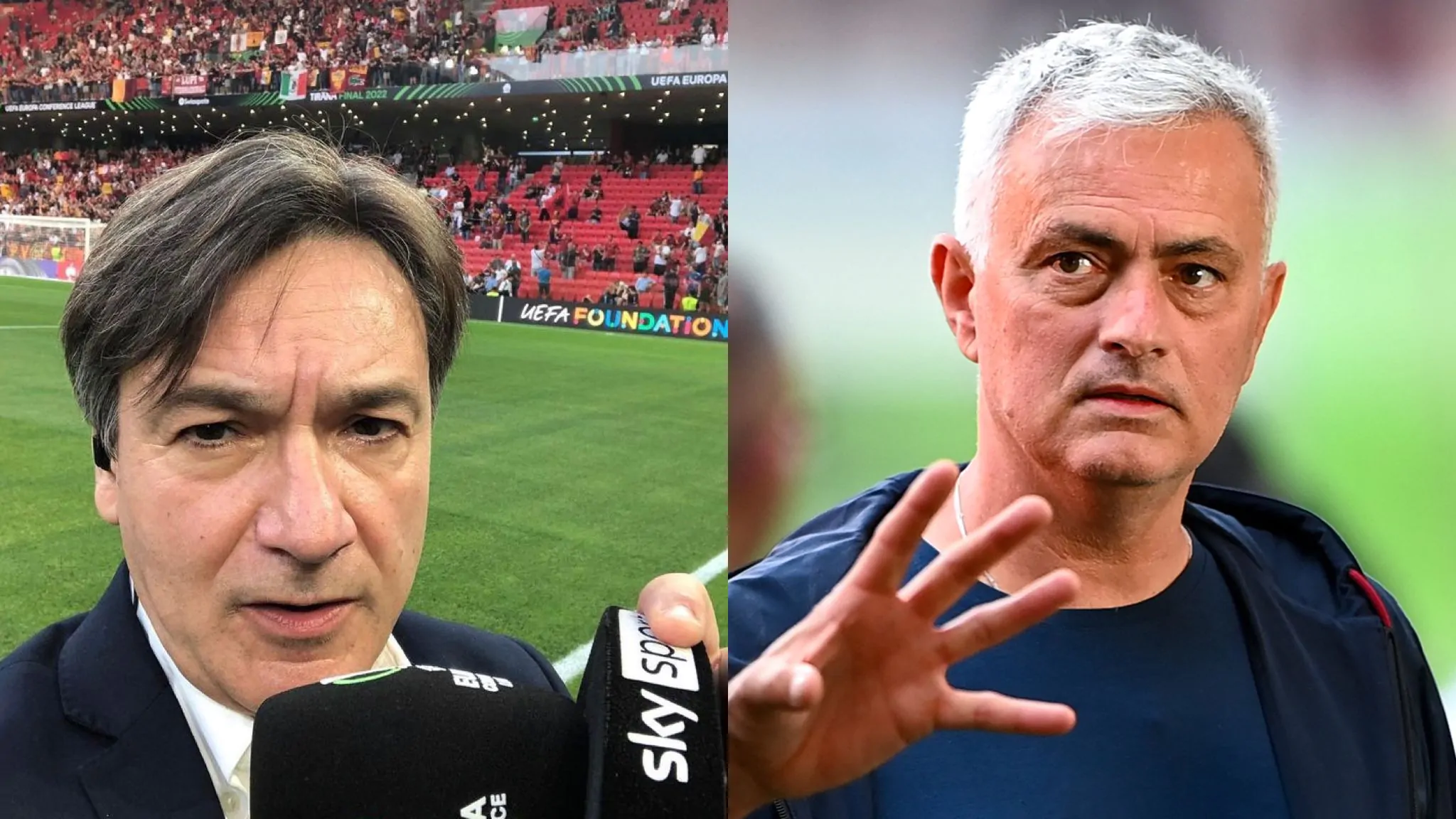 “Mourinho è come un samurai, riesce a farlo con la squadra”: lo ha detto Caressa