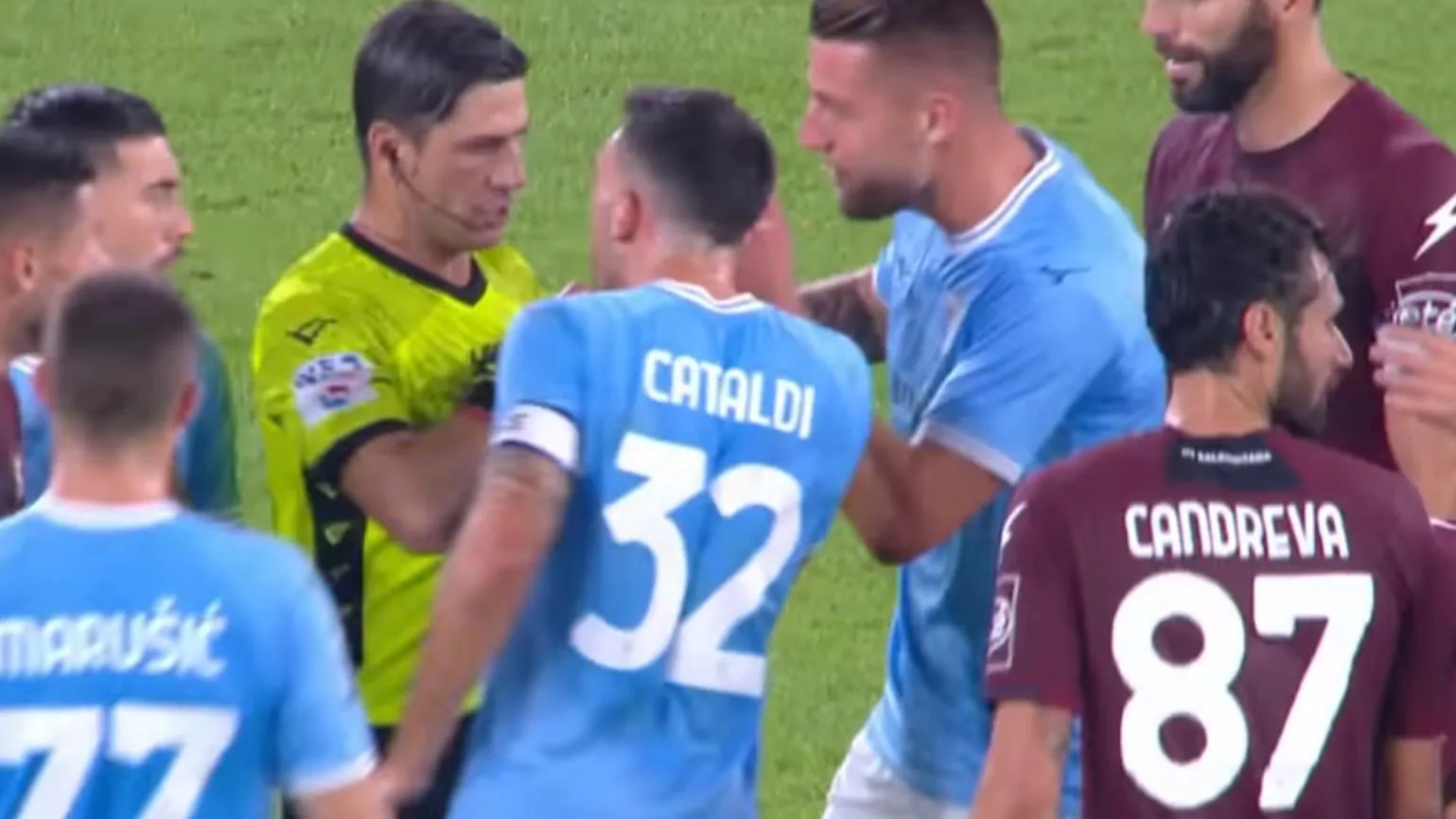 La frase di Milinkovic a Candreva svela l’accaduto: il serbo è incredulo