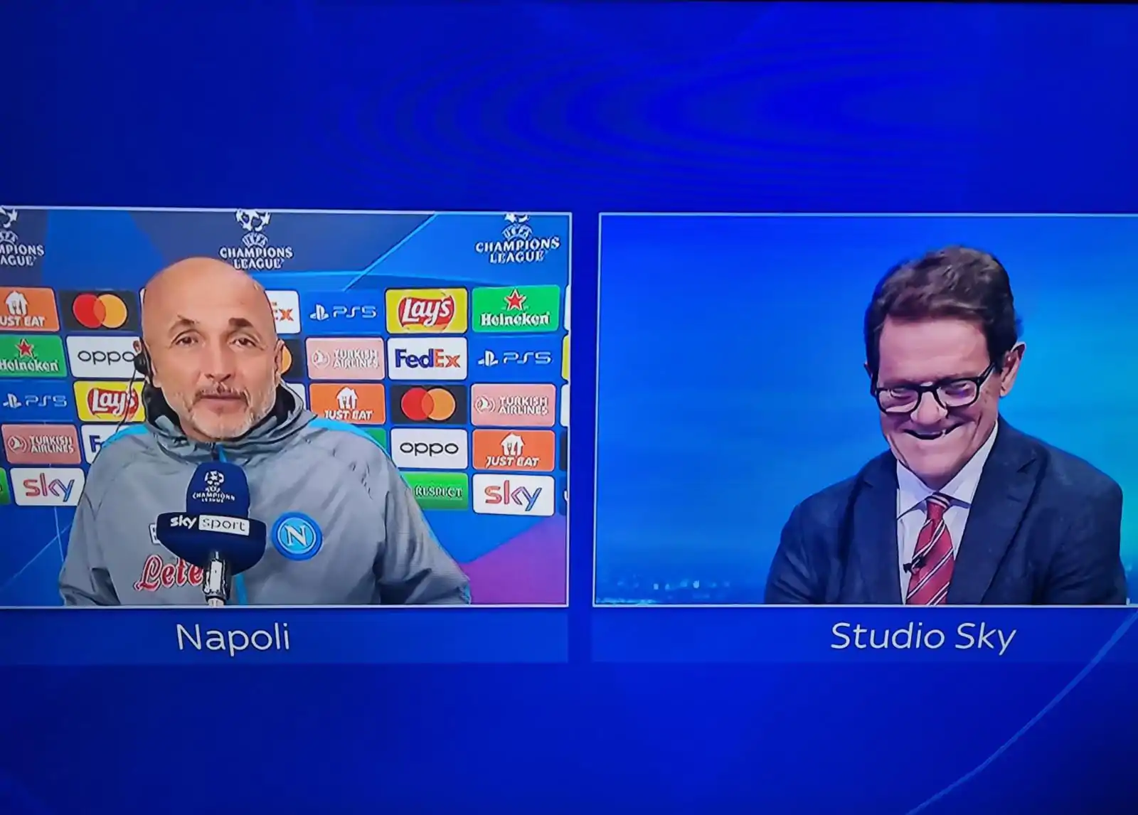 Battibecco in diretta, i protagonisti Spalletti e Capello: è successo a Sky!