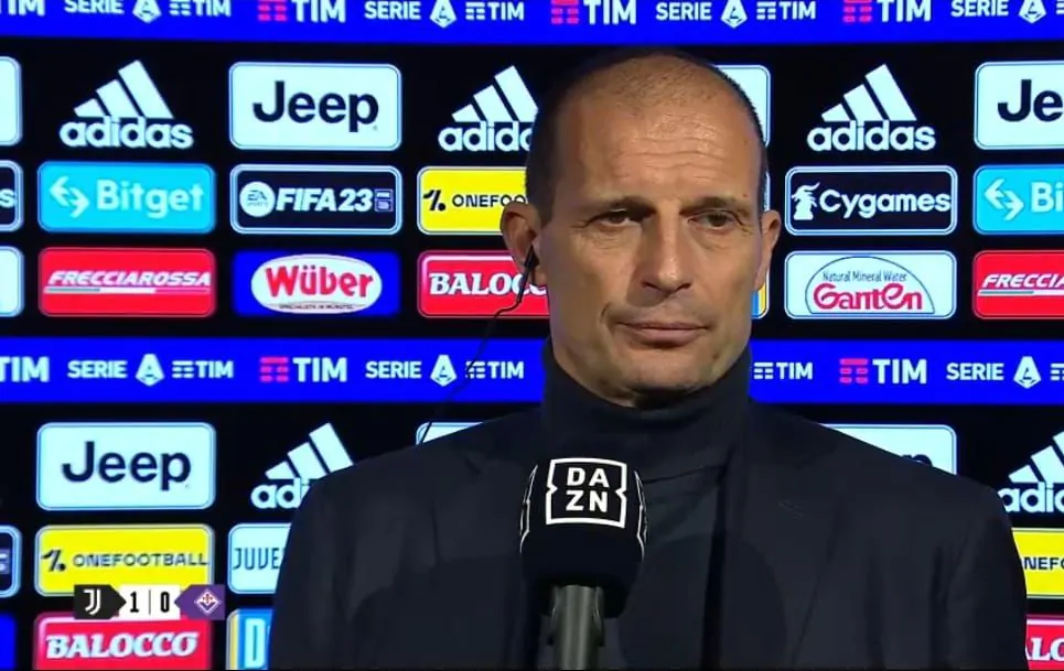 Juve-Fiorentina, Allegri: “Oggi buona partita, il nostro obiettivo è solo uno”. Poi il consiglio a Chiesa