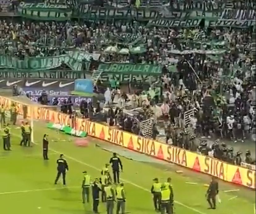 Atletico Nacional tifosi polizia