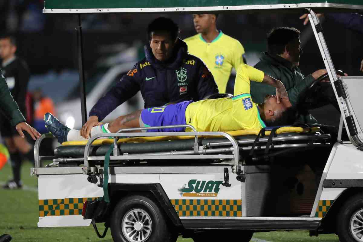 Infortunio shock per Neymar