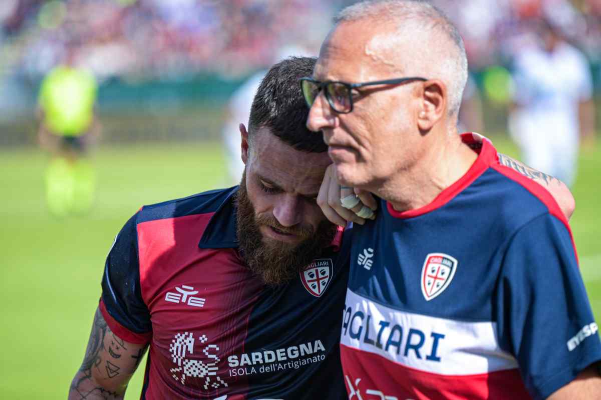 Nandez lascia il campo in lacrime in Cagliari-Frosinone per un grave infortunio muscolare