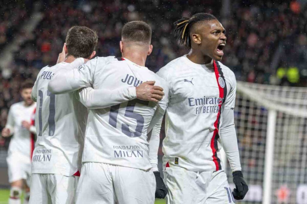 Jovic e Leao in campo con il Milan