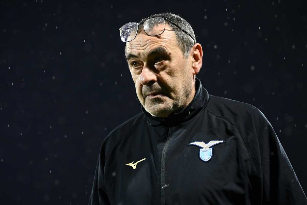 Maurizio Sarri in panchina dopo il Bologna