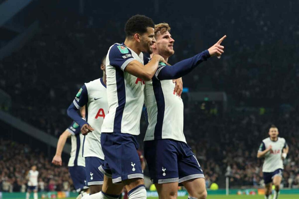 Werner esulta dopo un gol