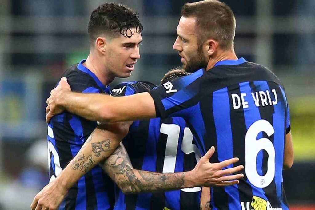 Difesa dell'Inter in campo