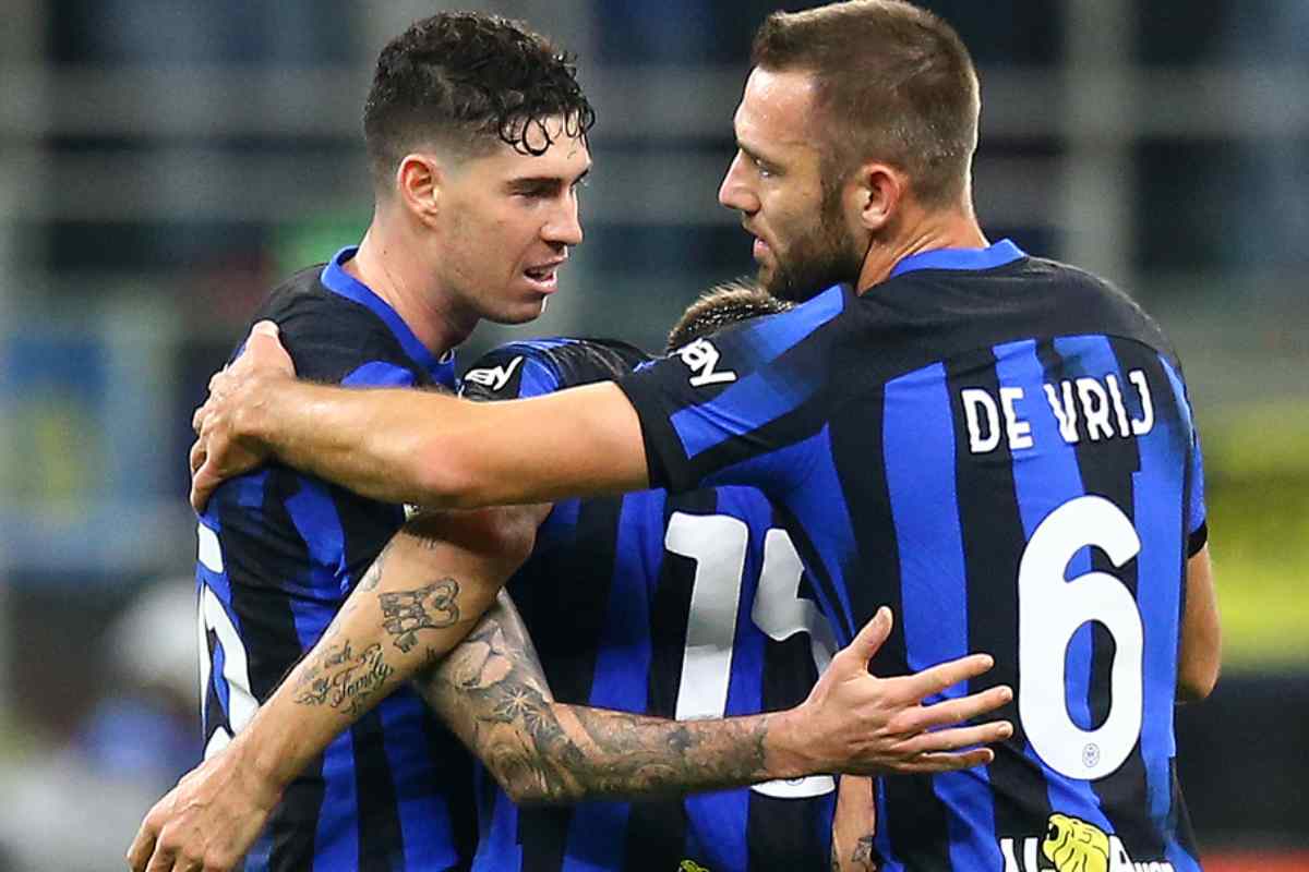 Difesa dell'Inter in campo