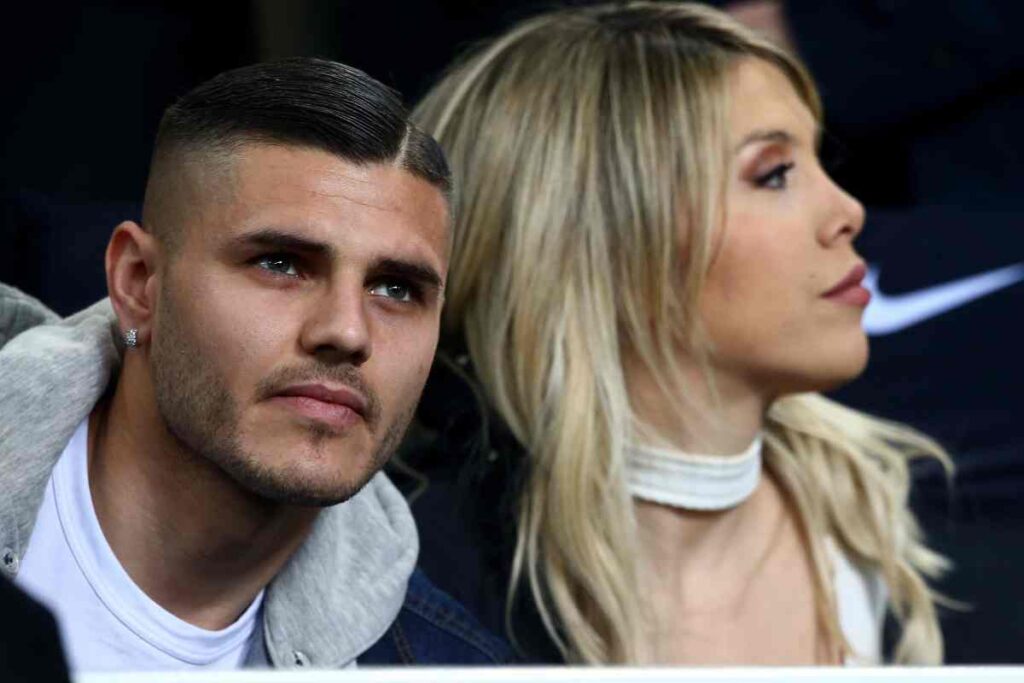 Mauro Icardi e Wanda Nara nel 2019 a San Siro