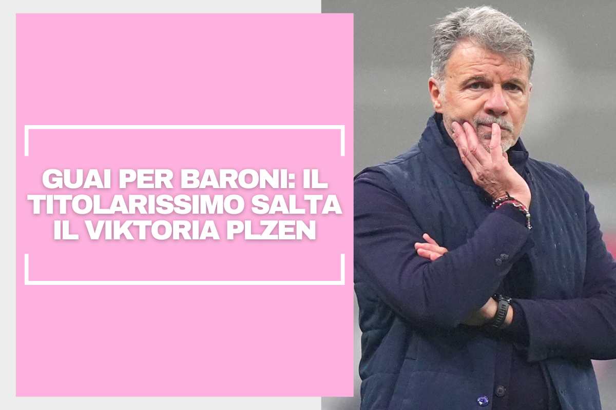 Baroni pensieroso a bordo campo