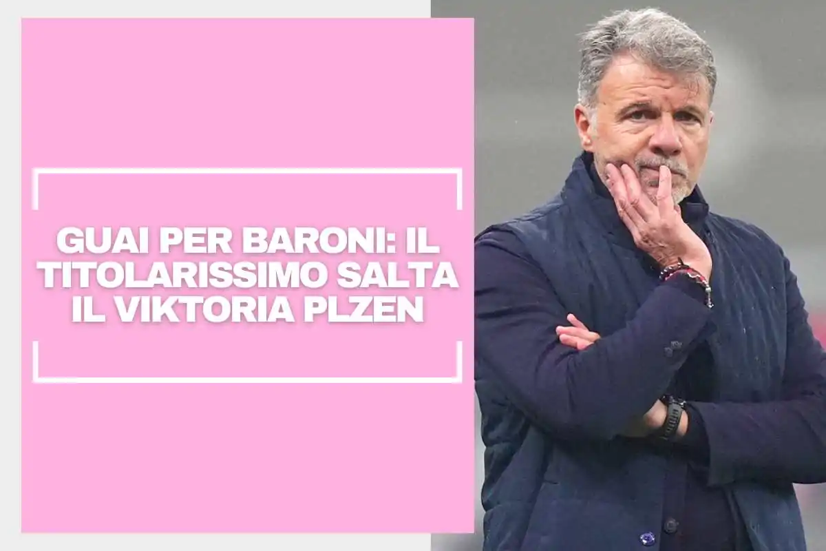 Baroni pensieroso a bordo campo