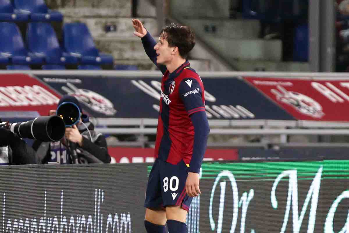 Fabbian esulta dopo un gol