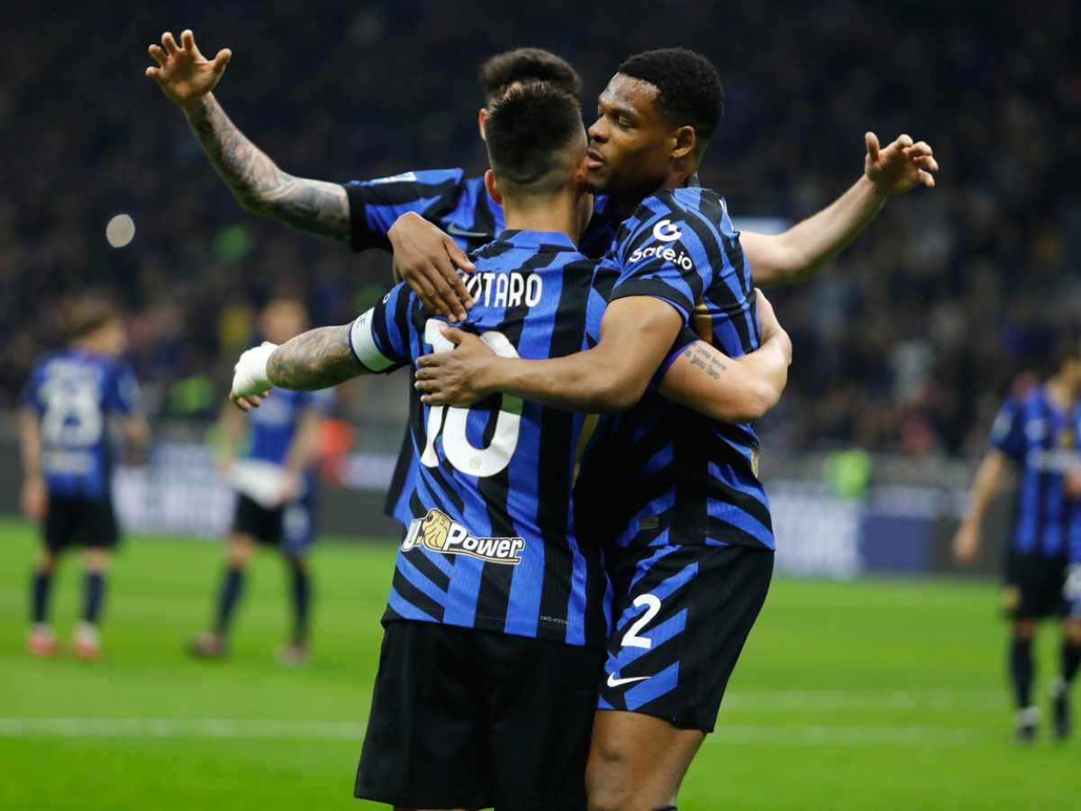 L'esultanza dell'Inter