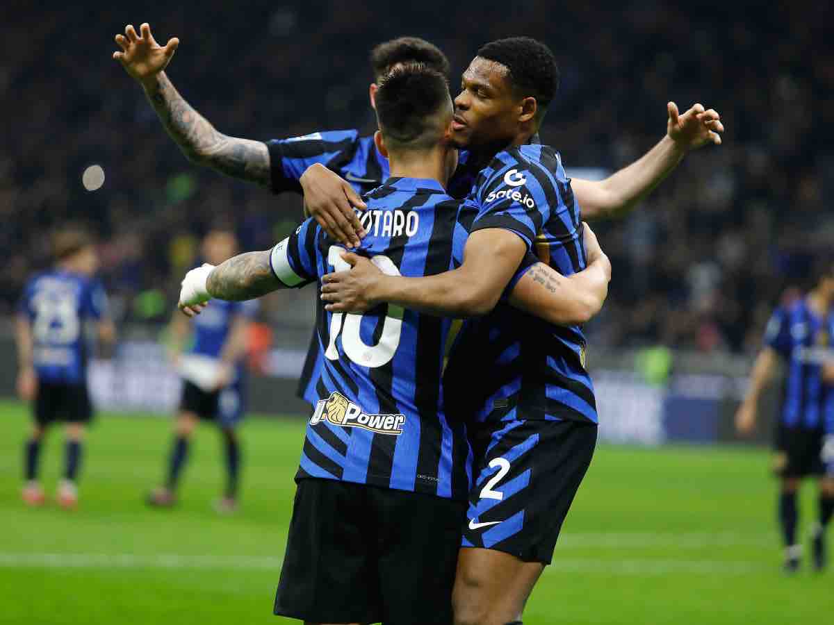 La festa dell'Inter dopo il gol contro il Monza