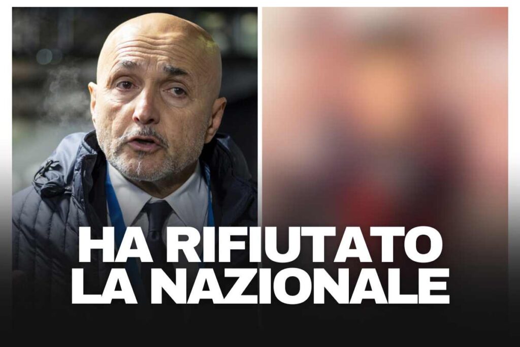 Spalletti a sinistra con indosso abiti della Nazionale