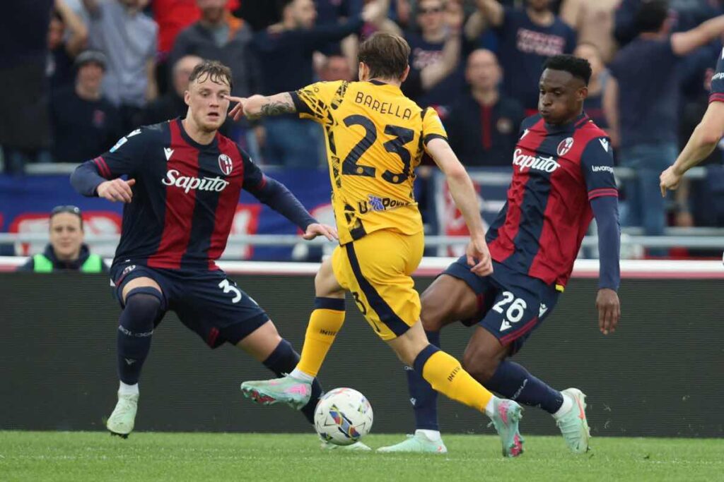 Beukema, Barella e Lucumi in azione