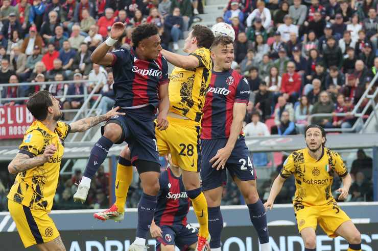 Bologna-Inter: giocatori in campo