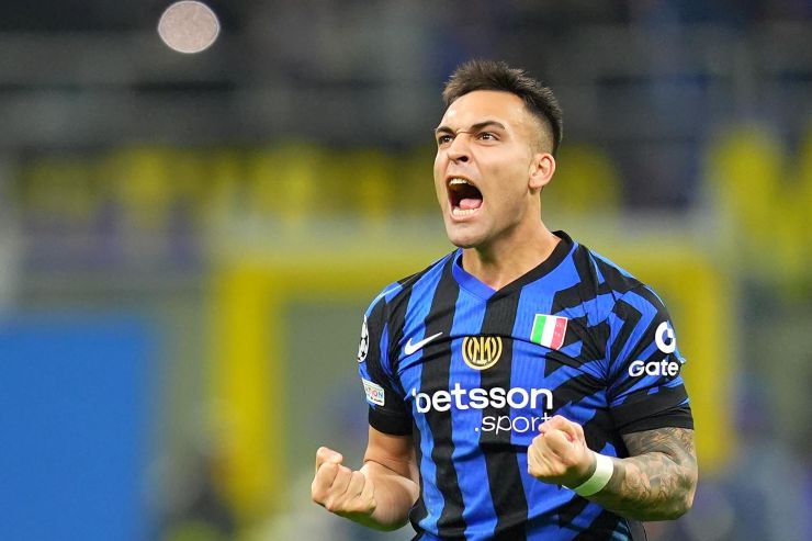 Lautaro Martinez che esulta