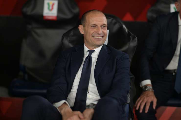 Massimiliano Allegri sulla panchina della Juventus