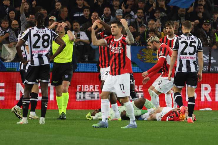 Milan: infortunio in campo