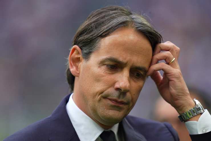 Simone Inzaghi durante la partita