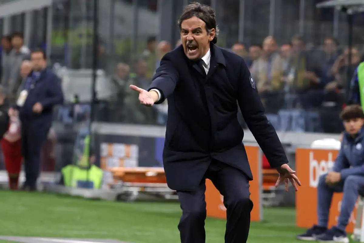 Simone Inzaghi arrabbiato