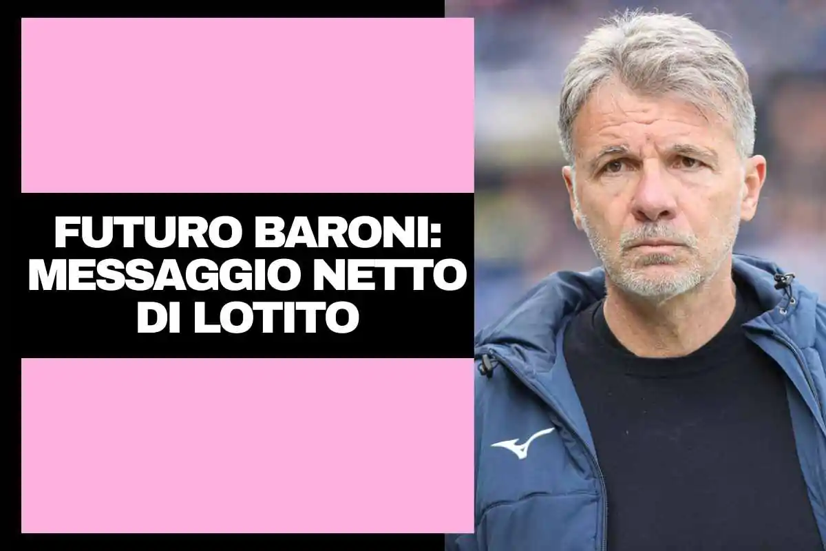 Baroni immortalato a bordo campo con indosso il giubbotto della Lazio