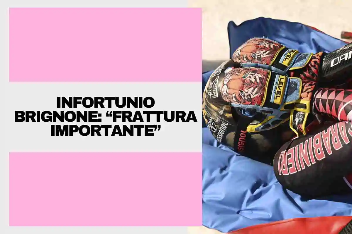 Brignone con le mani sul volto dopo la caduta