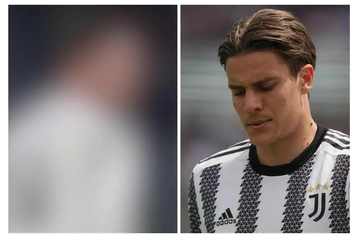 Fagioli sconsolato a destra con indosso la maglia della Juventus