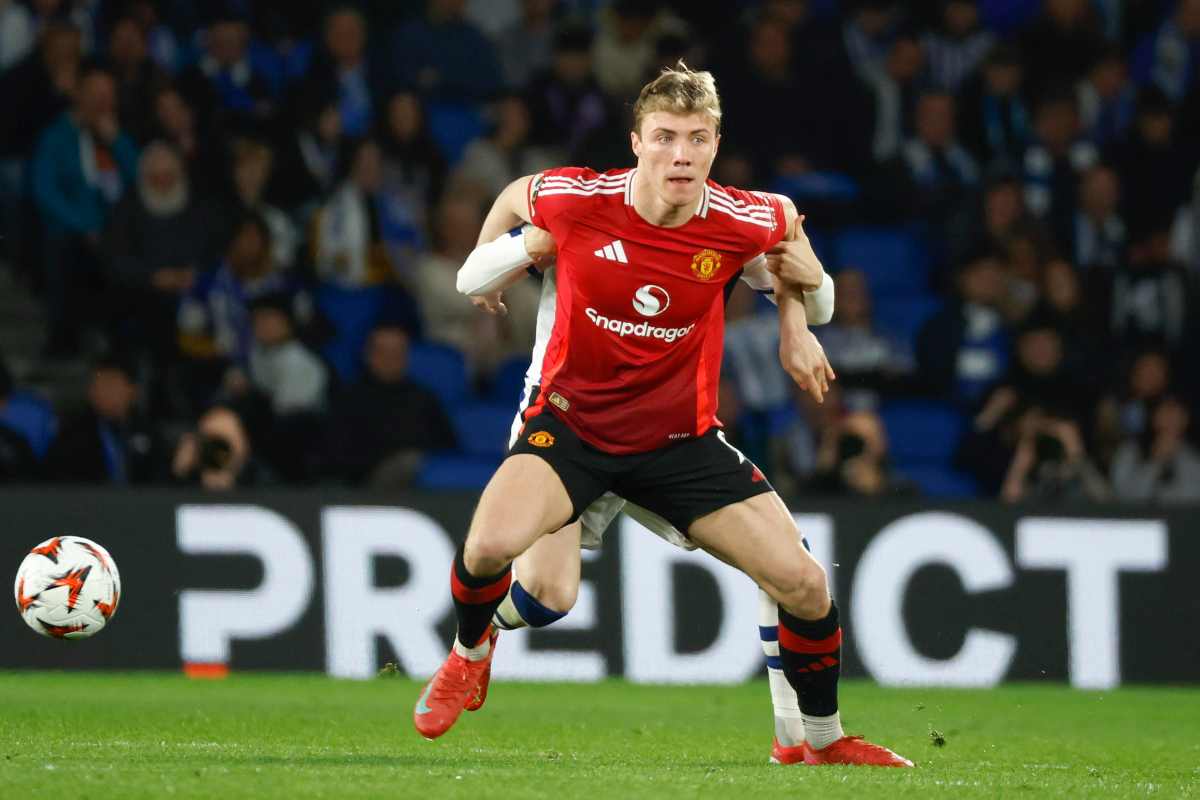 Hojlund con il Manchester United