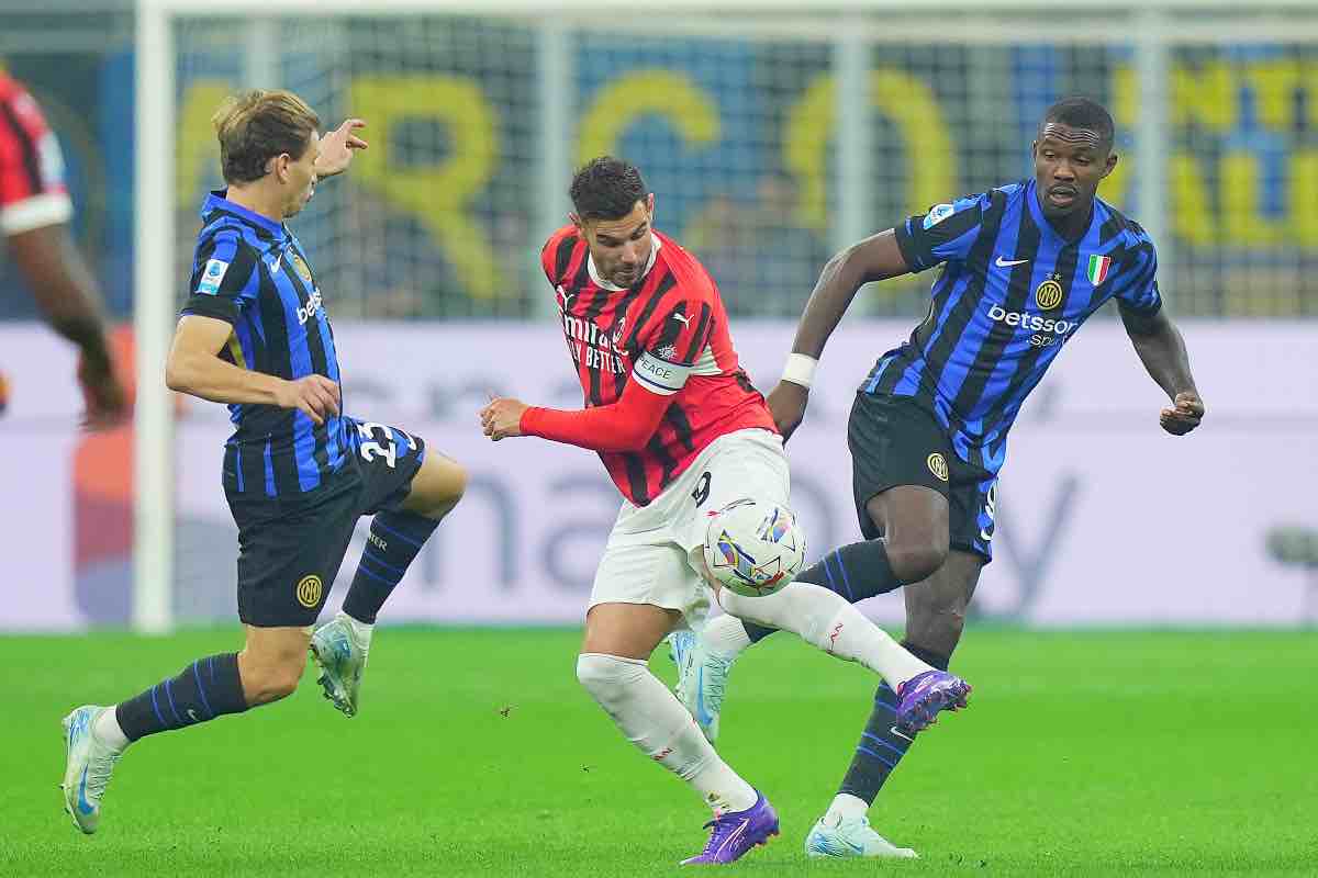 Barella, Theo Hernandez e Thuram in campo