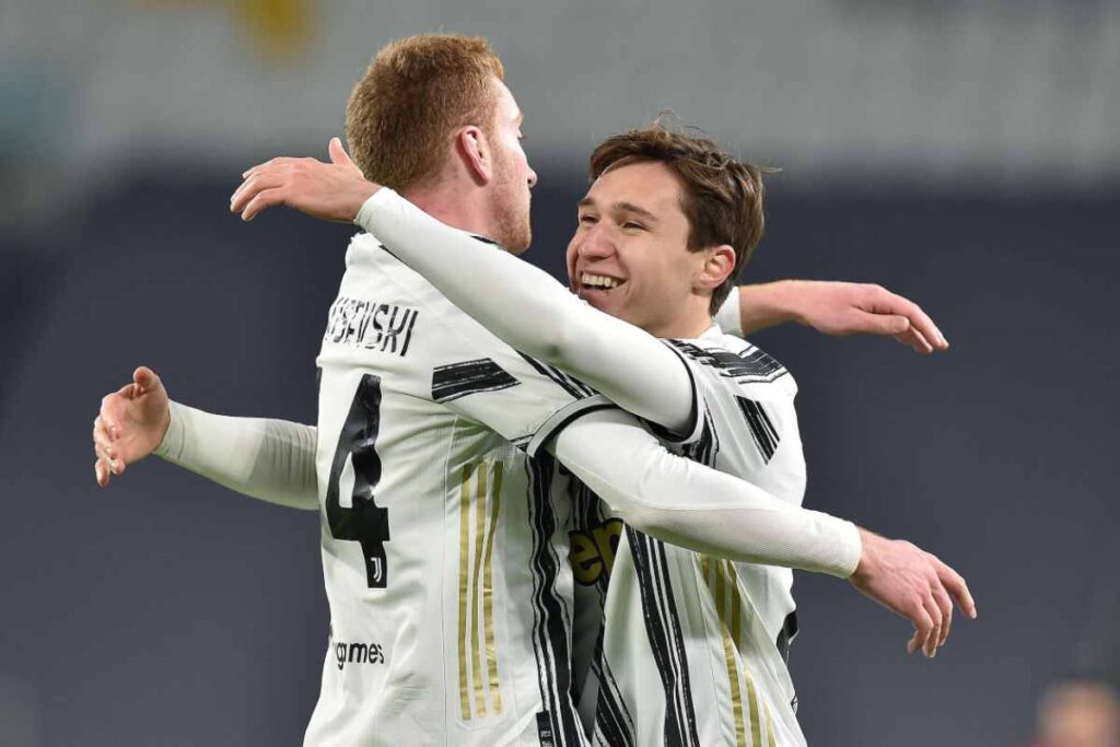 Chiesa e Kulusevski con la Juventus