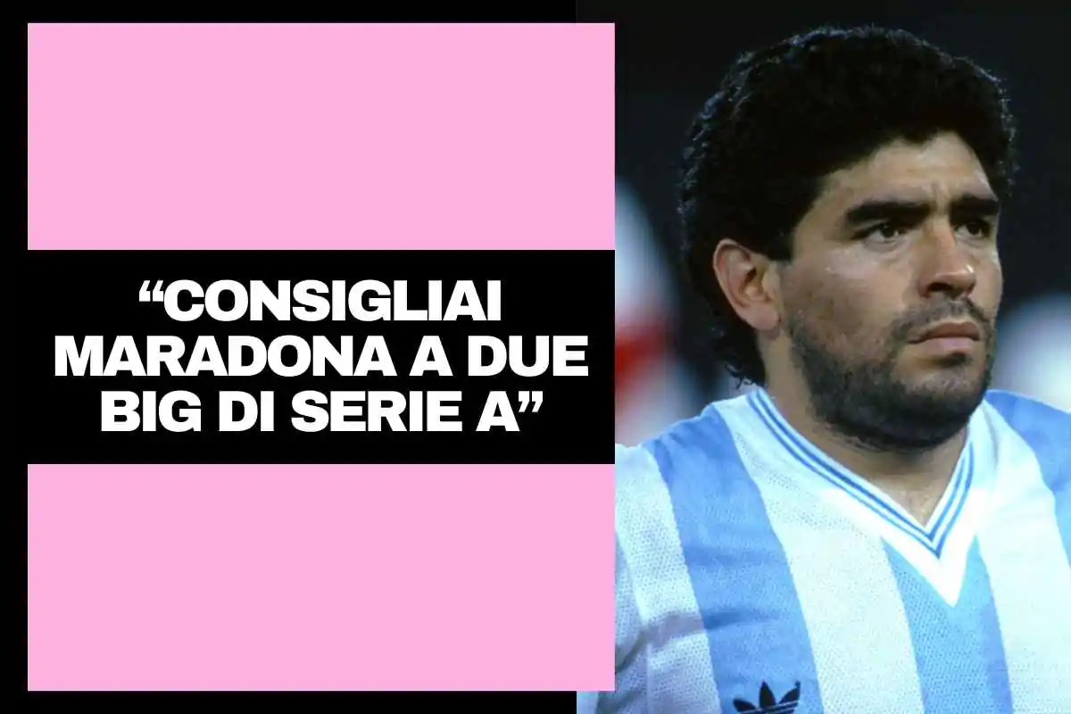 Maradona in campo con la maglia dell'Argentina