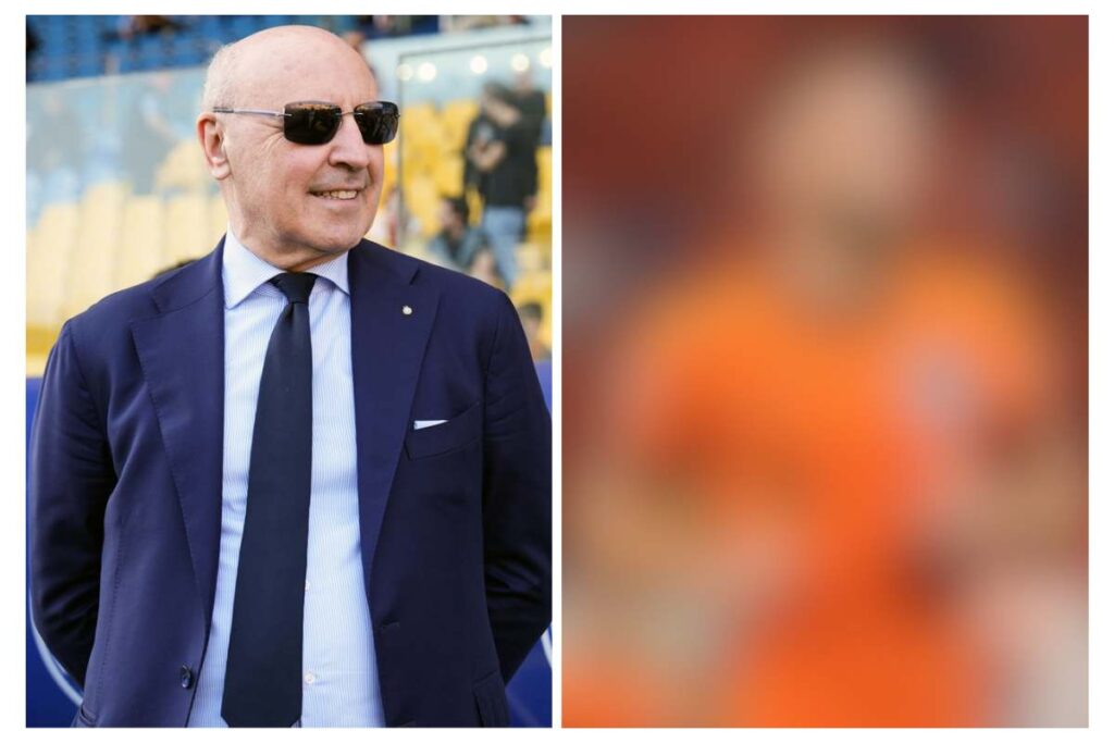 Marotta a sinistra osserva da bordo campo con gli occhiali da sole