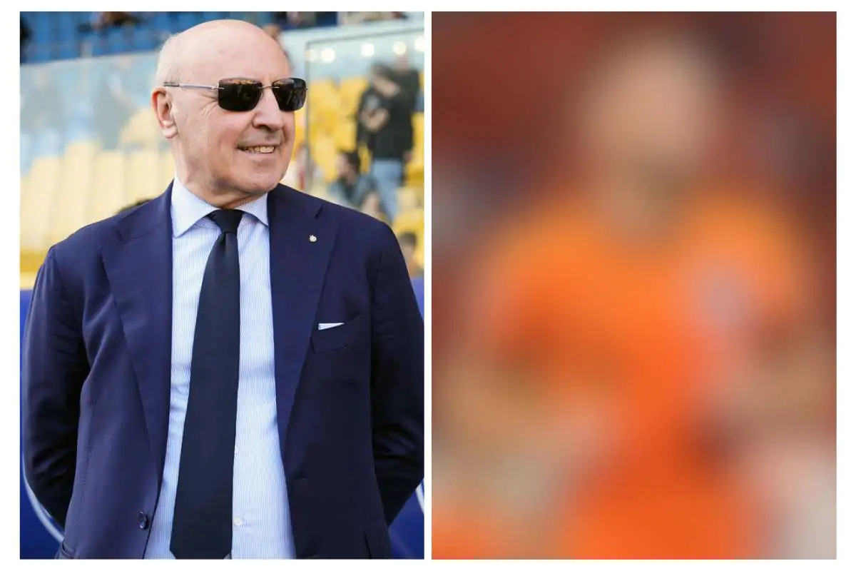 Marotta a sinistra osserva da bordo campo con gli occhiali da sole