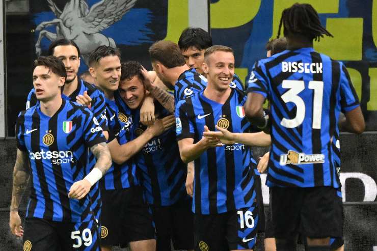 Esultanza calciatori Inter
