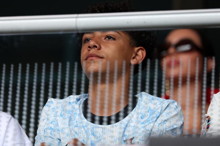Cristiano Ronaldo Jr in tribuna