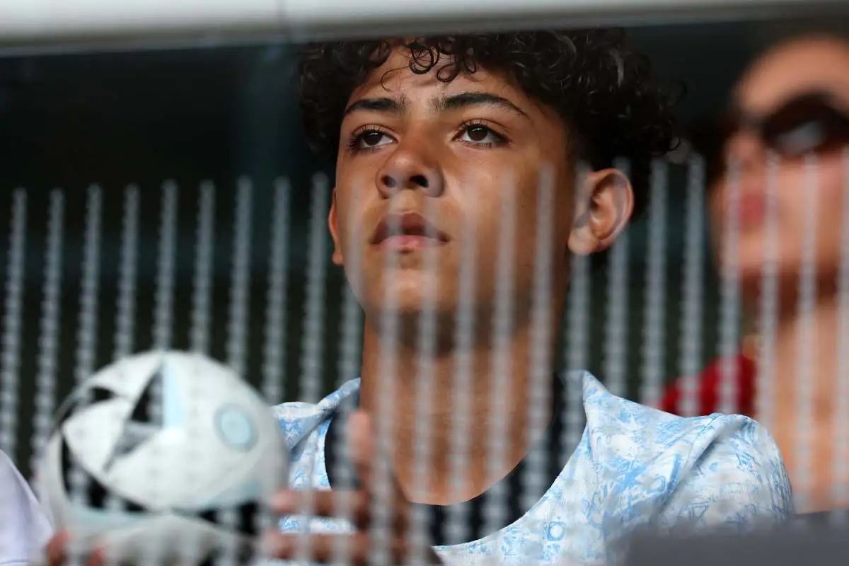 Cristiano Ronaldo Jr in tribuna