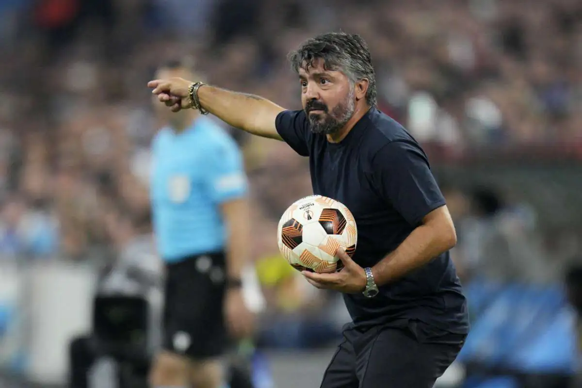 Gattuso in campo con il Marsiglia
