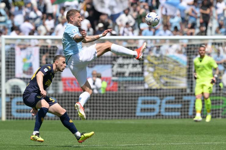 Ciro Immobile con la maglia della Lazio